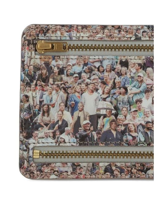 Bless Gray Small Faces-Print Clutch Bag for men