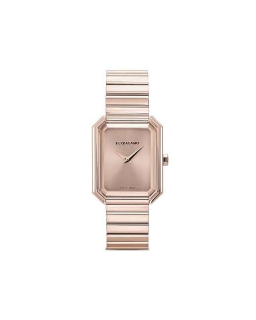 Ferragamo White Crystal Tank 33.5Mm