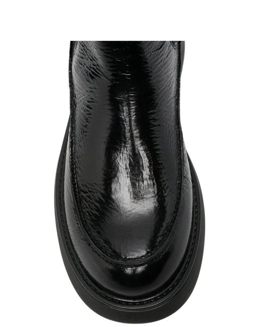 COPENHAGEN Black Patent-Leather Ankle Boots