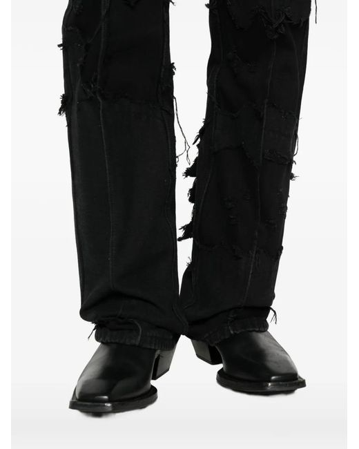 Who Decides War Black Ruin Distressed Jeans for men