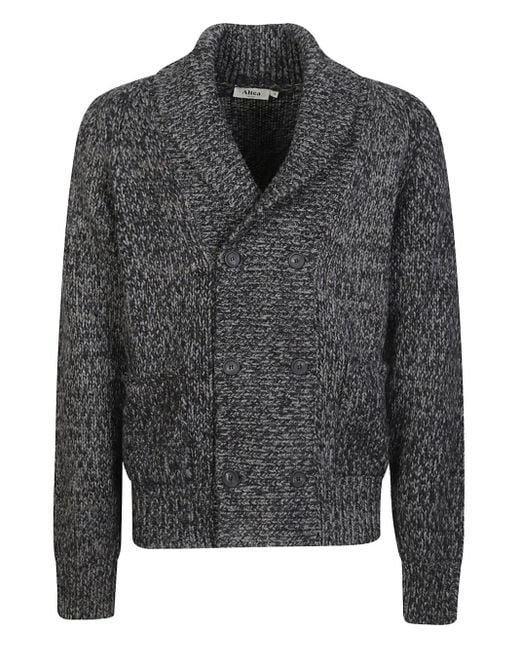 Altea Gray Wool Double-Breasted Cardigan for men