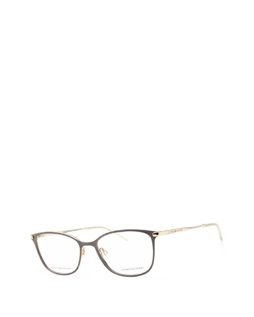 Tommy Hilfiger Gray Rectangle-Frame Glasses
