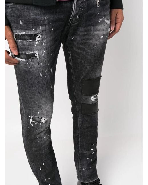 DSquared² Gerafelde Jeans in het Black voor heren