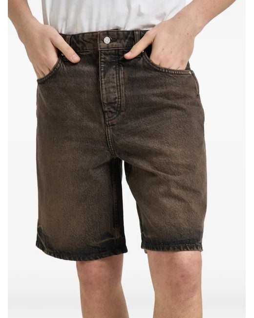 Represent Black Bermuda En Jean for men