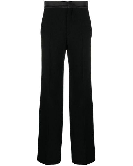 Pantalon de tailleur en laine à taille haute Chloé en coloris Black