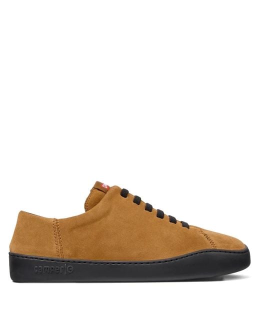 Camper Brown Peu Touring Lace-Up Suede Sneakers for men