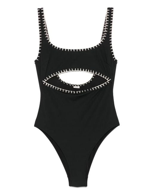 Nanushka Black Sorena Swimsuit