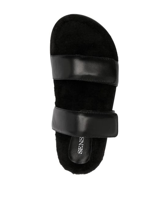 Senso Black Theo Leather Sandals