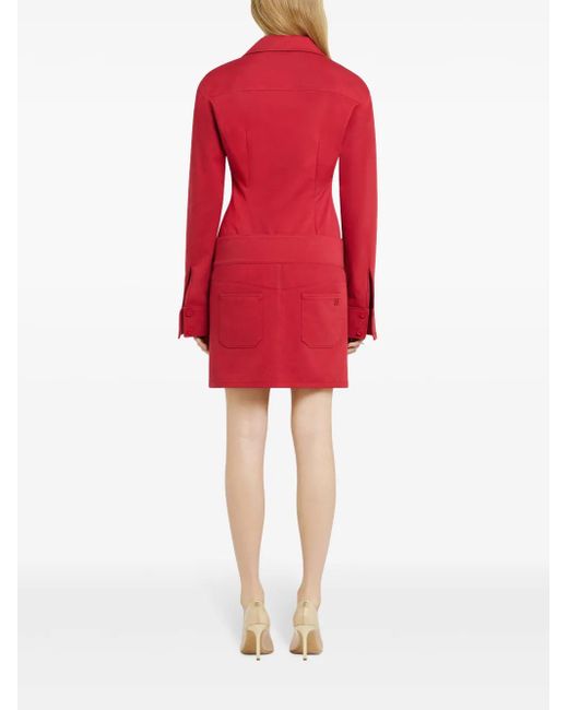 Falda corta con cinturón Courreges de color Red