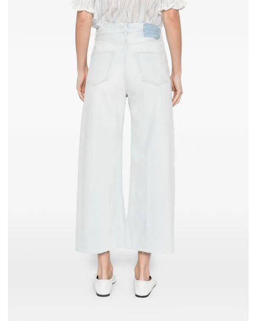 ViCOLO White Distressed Denim Trousers