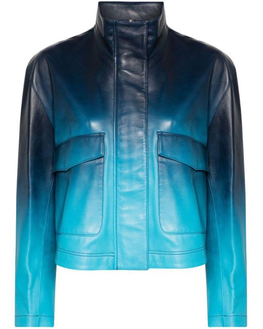 Arma Blue Hannover Ombré Leather Jacket