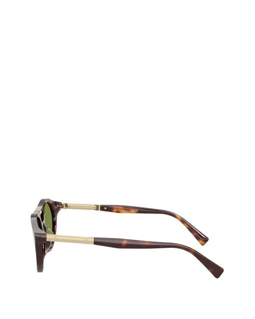 Brunello Cucinelli Green Round-Frame Sunglasses