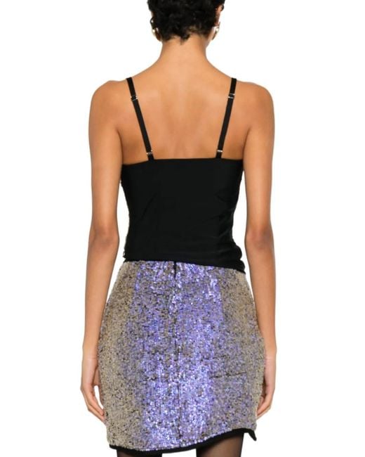 MITILIANE COUTURE Blue Sequined Top