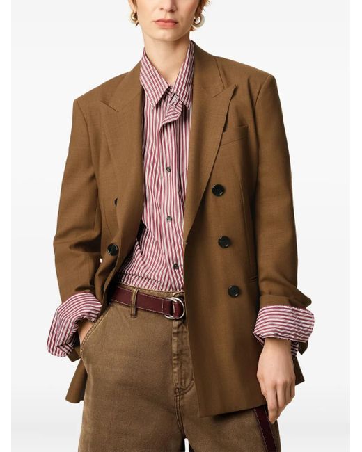 Blazer de vestir con doble botonadura AMI de color Brown