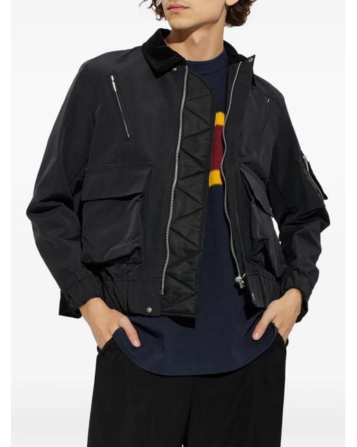 Sacai Black Multi-Pocket Jacket for men