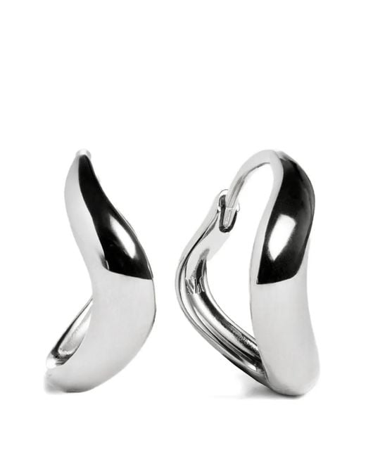 Monica Vinader Metallic Swirl Huggie Earrings