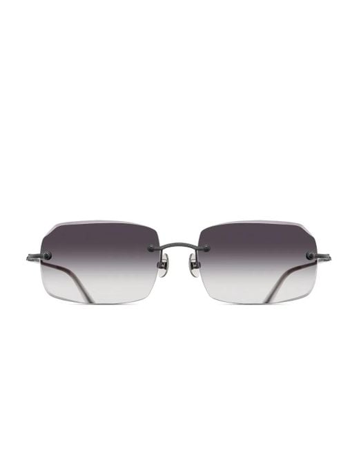 Matsuda Black Rectangle-Frame Sunglasses