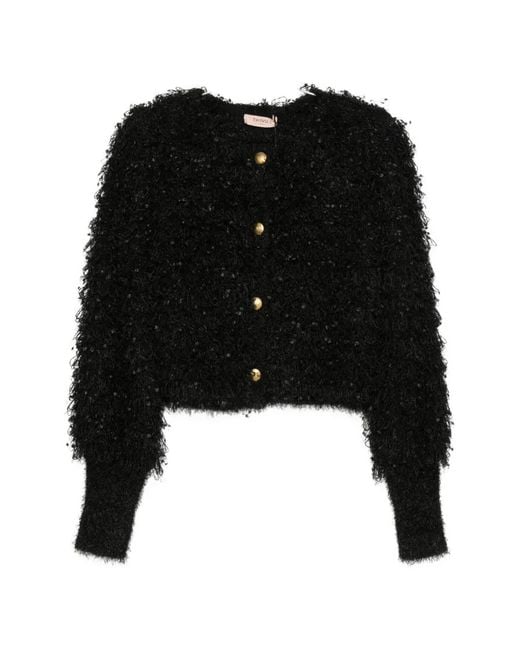 Twinset Black Long-Sleeves Jacket