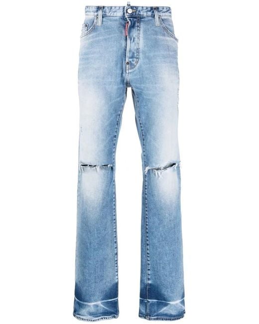DSquared² Straight Jeans in het Blue voor heren