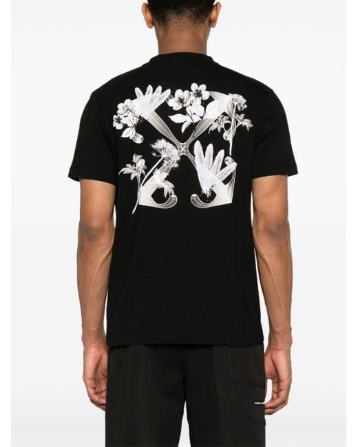 メンズ Off-White c/o Virgil Abloh Flower Scan Arrows Tシャツ Black