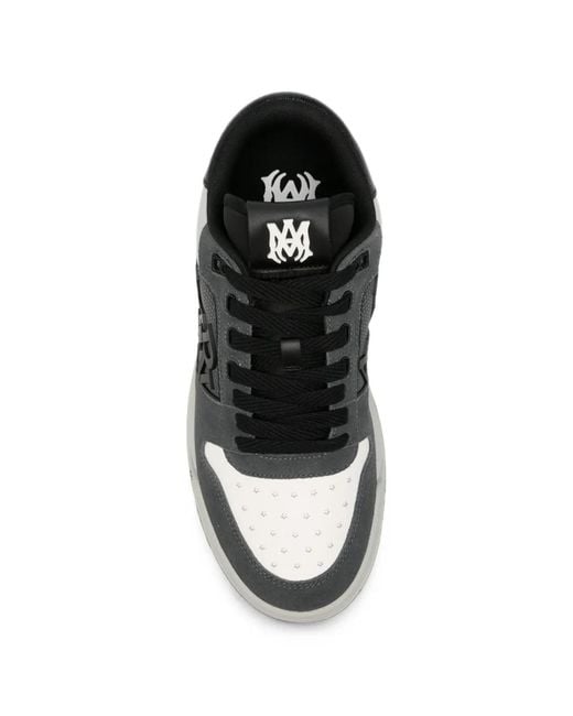 Amiri White Classic Low Panelled Logo-Patch Sneakers for men