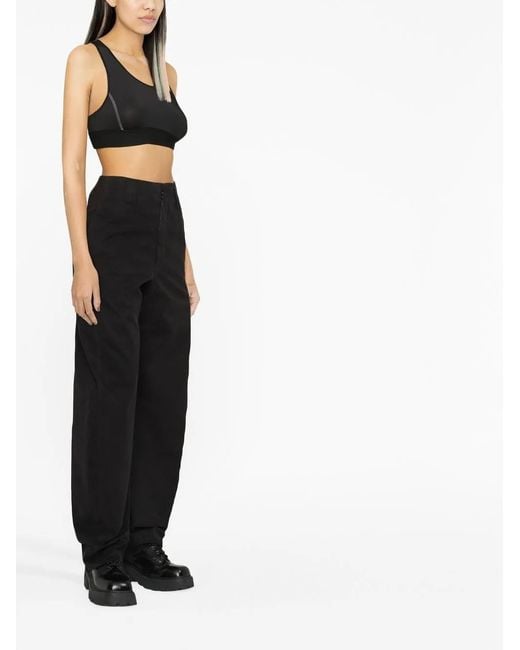 Balenciaga Black Logo-Hem Sporty Bra