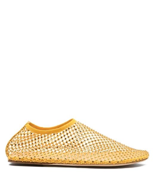 Christopher Esber ビジュー フラットシューズ Yellow
