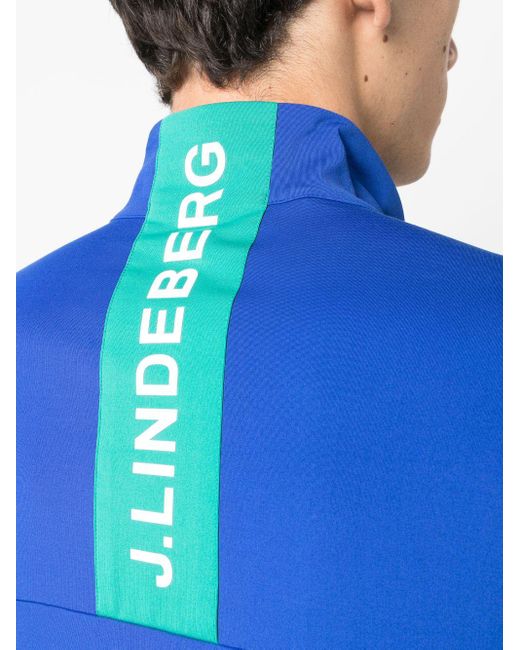 J.Lindeberg Lichtgewicht Sweater in het Blue voor heren
