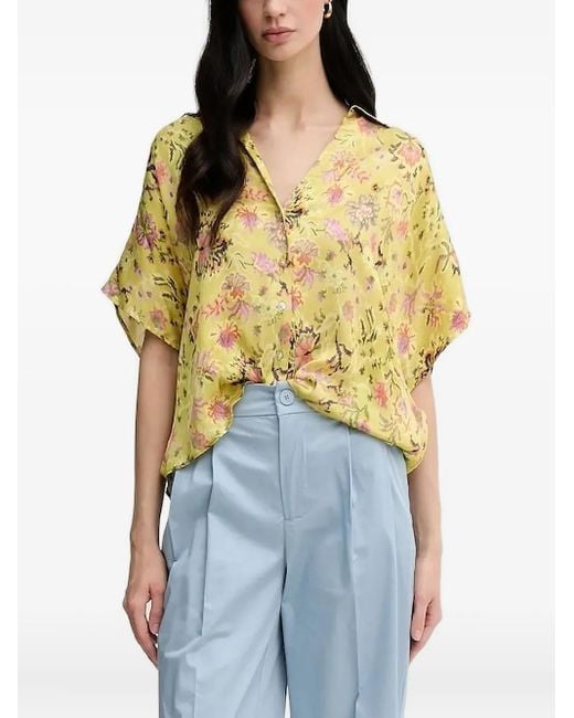 Top con estampado floral Pedro Del Hierro Madrid de color Blue