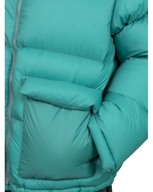 Auralee Green Zip-Fastening Padded Jacket for men