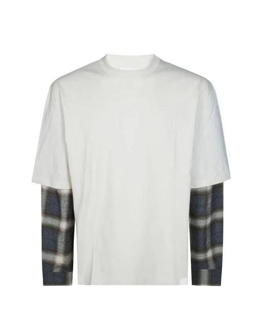 Woc White Nazaré Layered-Sleeve T-Shirt for men