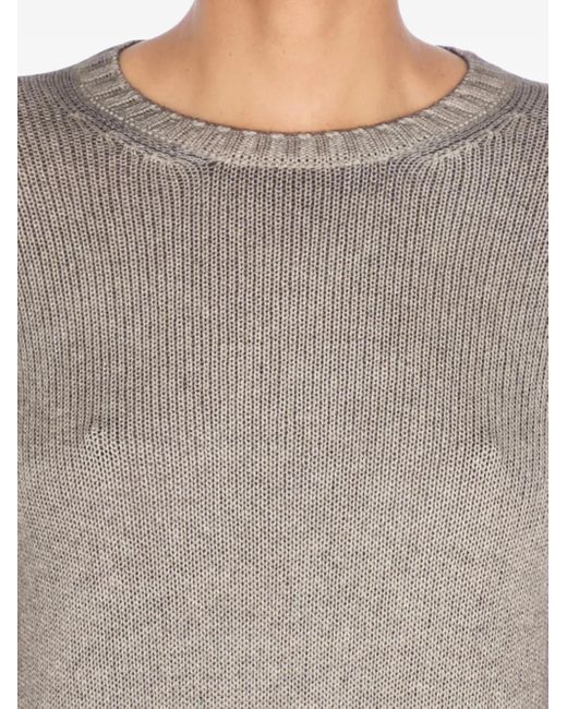 Avant Toi Gray Klassischer Kaschmirpullover