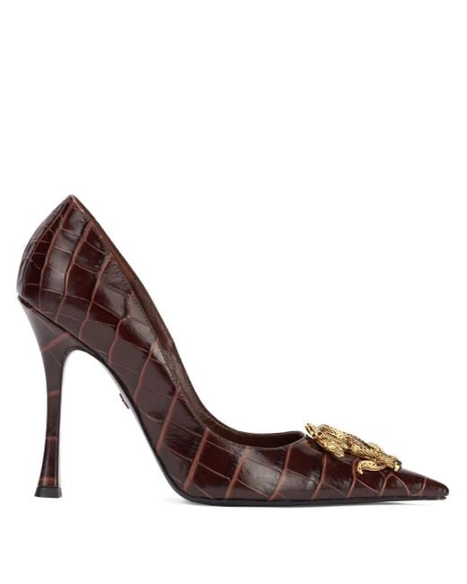 Roberto Cavalli Brown Leather Pumps