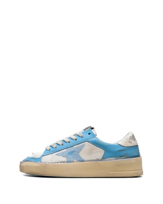 Golden Goose Deluxe Brand Blue Stardan Mesh-Trim Sneakers for men