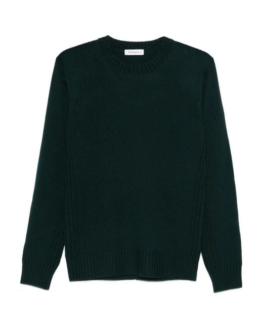 Kangra Green Crew-Neck Knit Sweater for men