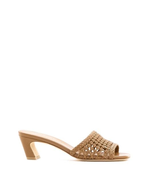 Stuart Weitzman Metallic Marina Woven Sandals