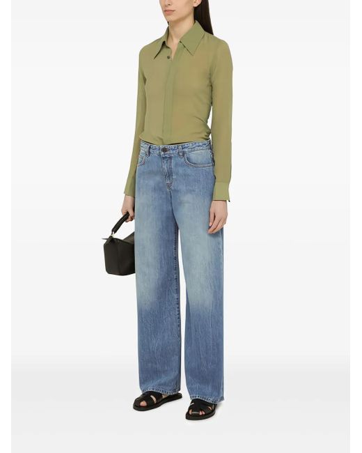 AMI Green Silk Shirt