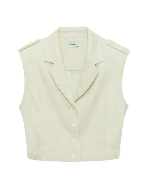 Jonathan Simkhai White York Cropped Vest