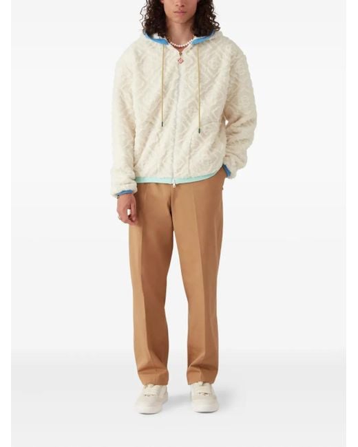 Casablanca White Shearling Jacket for men