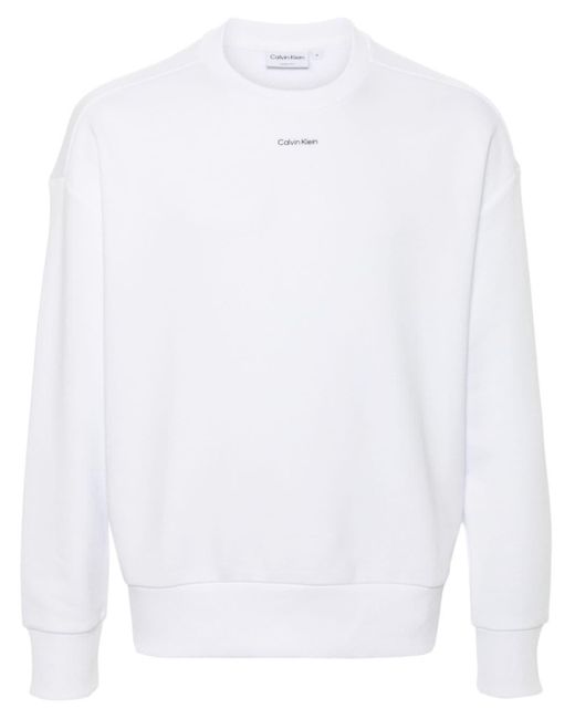 Calvin Klein Sweatshirt mit Logo-Print in White für Herren