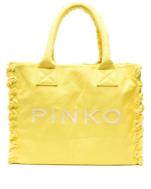 Pinko ロゴ ビーチバッグ Yellow