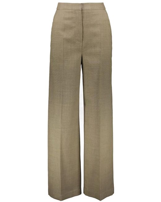 Yves Salomon Natural Wool Trousers