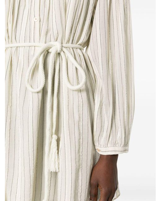 Isabel Marant White Leozi Striped Mini Dress
