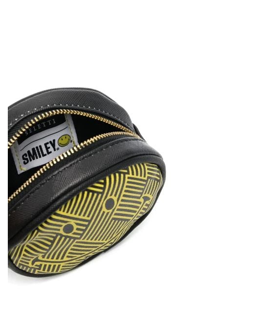 Seletti Green Pattern-Print Smiley Purse