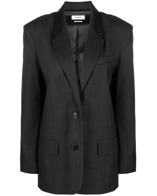 Isabel Marant Black Onilind Checked Blazer
