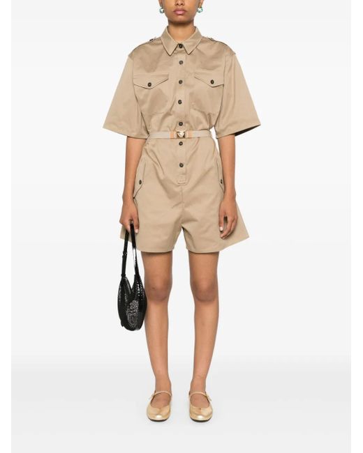 Prada Natural Belted Playsuit