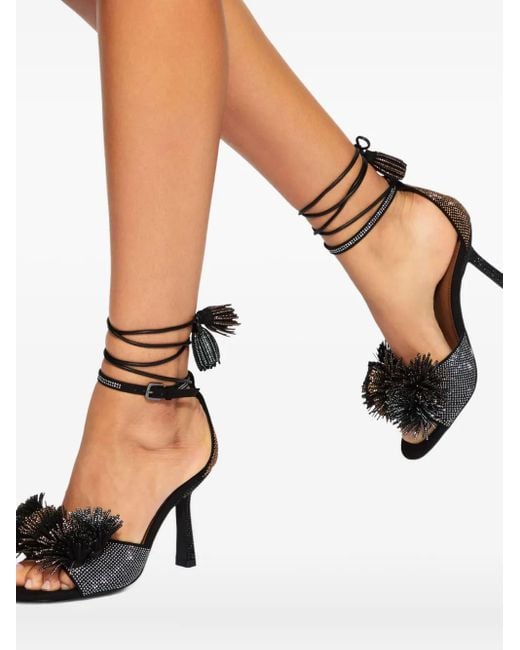 Sandali Pom Pom 90Mm di Kurt Geiger in Black