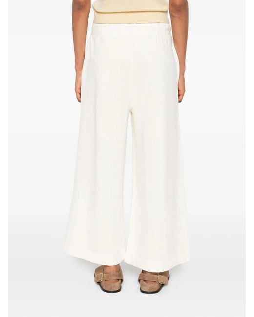 Pantaloni A Gamba Ampia Con Coulisse di Marc O' Polo in White