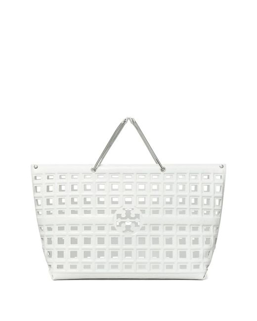 Bolso shopper Ella Croc Tory Burch de color White