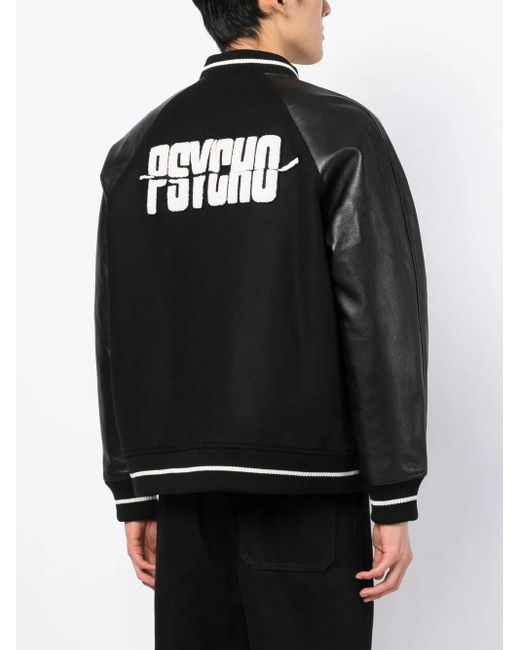 Undercover Black X Psycho Patch Bomber Jacket for men